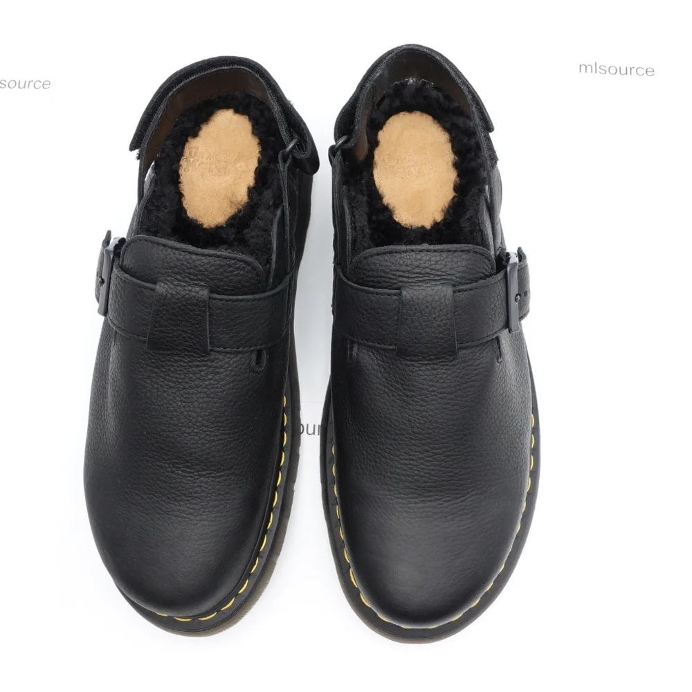 NEW Size 12 Men's Dr. Martens Jorge II Faux Fur Lined Slingback Mules 31885001 - Picture 4 of 6